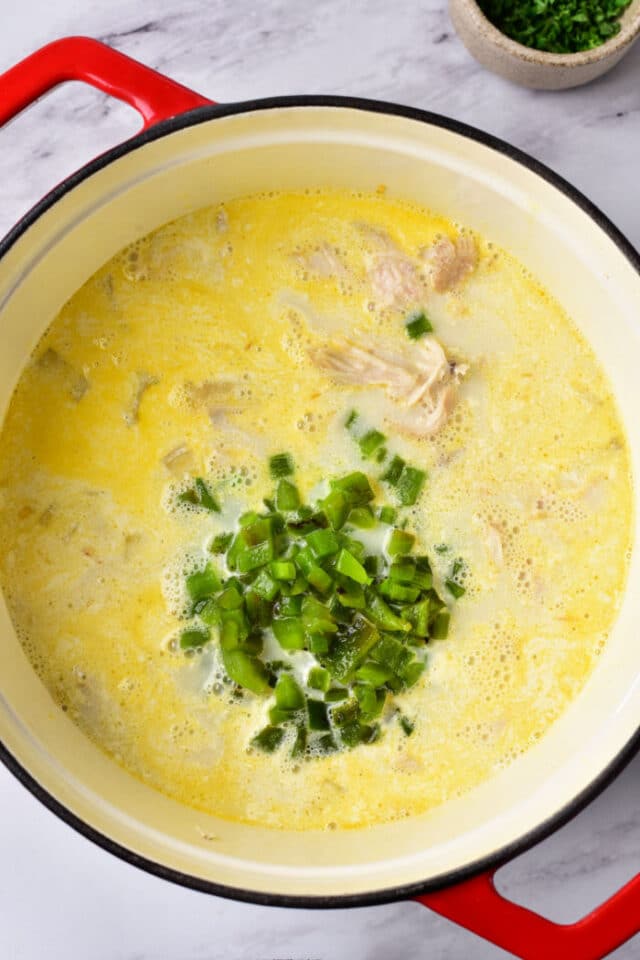 Creamy Chicken Poblano Soup On The Stove Or Pressure Cooker