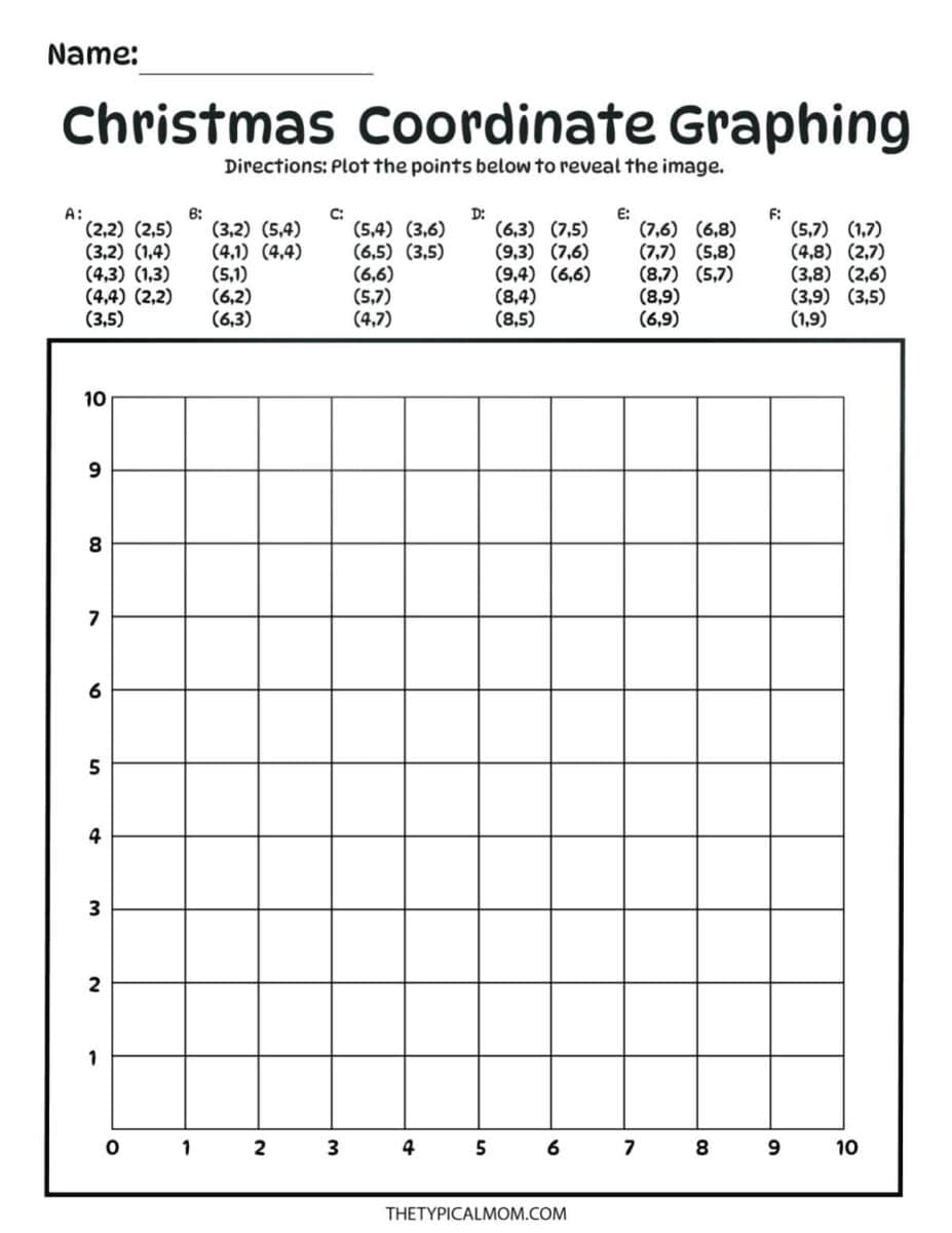 Free Coordinate Graphing Mystery Picture Worksheets PDF