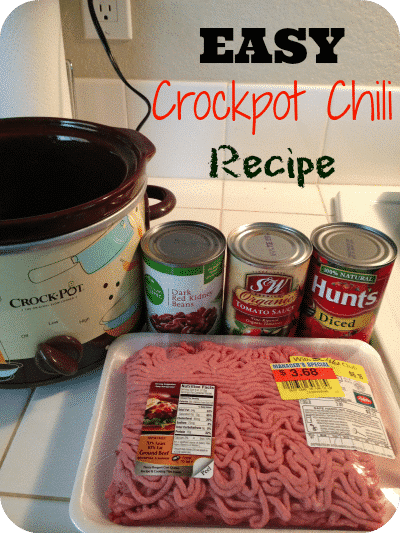 SIMPLE Dump 'n Go Slow Cooker Chili - Simple Party Food