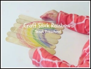 Craft Stick Rainbows