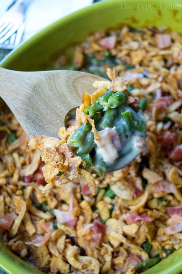 Easy Green Bean Casserole with Bacon · The Typical Mom