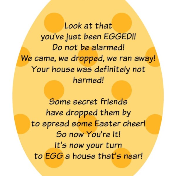 You've been egged printable