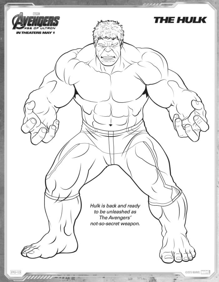 incredible hulk coloring pages