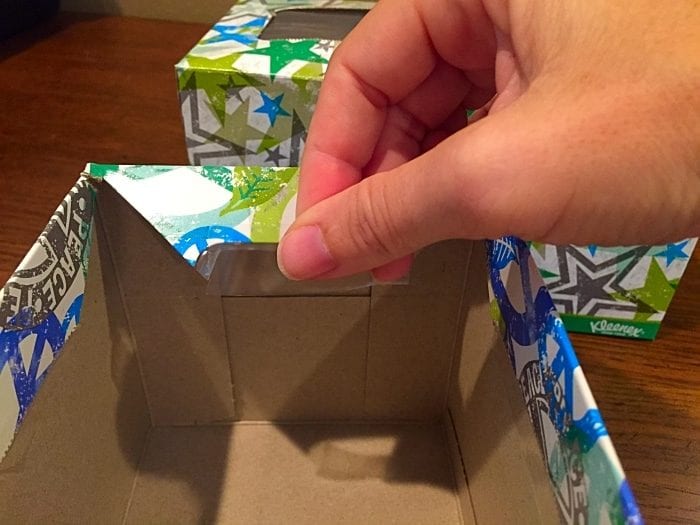 repurposing kleenex box