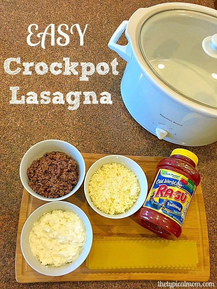 NO Boil Easy Crockpot Lasagna Recipe - 4 Hours