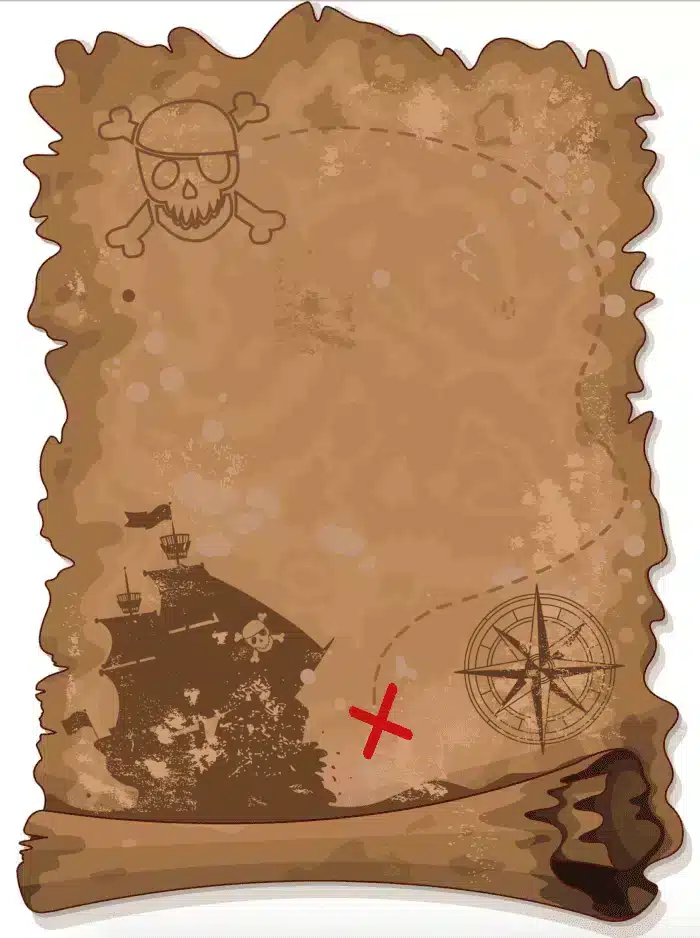 pirate treasure map clipart