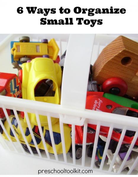 How to organize small toys around the house.