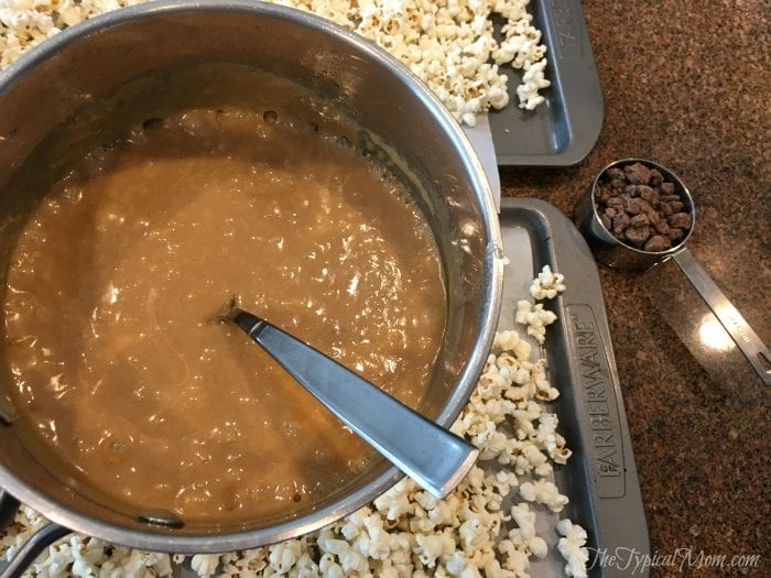 Peanut butter popcorn recipe