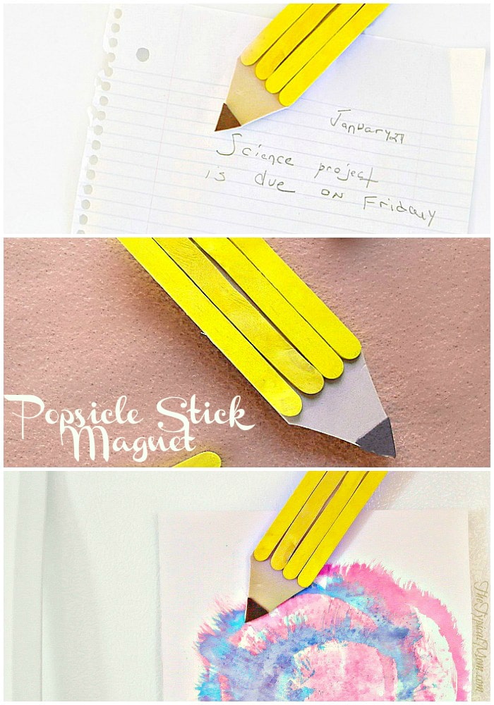 Popsicle stick magnet craft · The Typical Mom