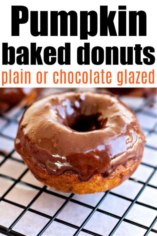 Homemade or Cake Mix Pumpkin Donuts - Baked Pumpkin Donuts