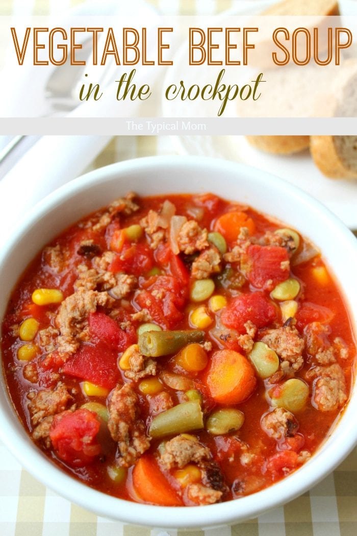 Easy Crock Pot Vegetable Soup