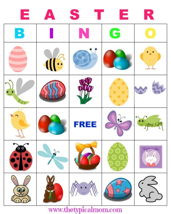 kids easter word search