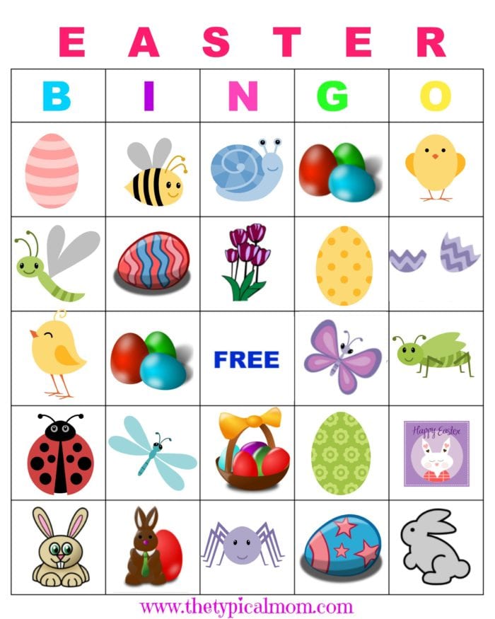 EASTER BINGO game