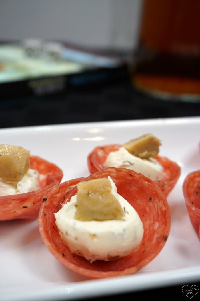 How to Make Salami Cups with cream Cheese Bite Size Appetizer
