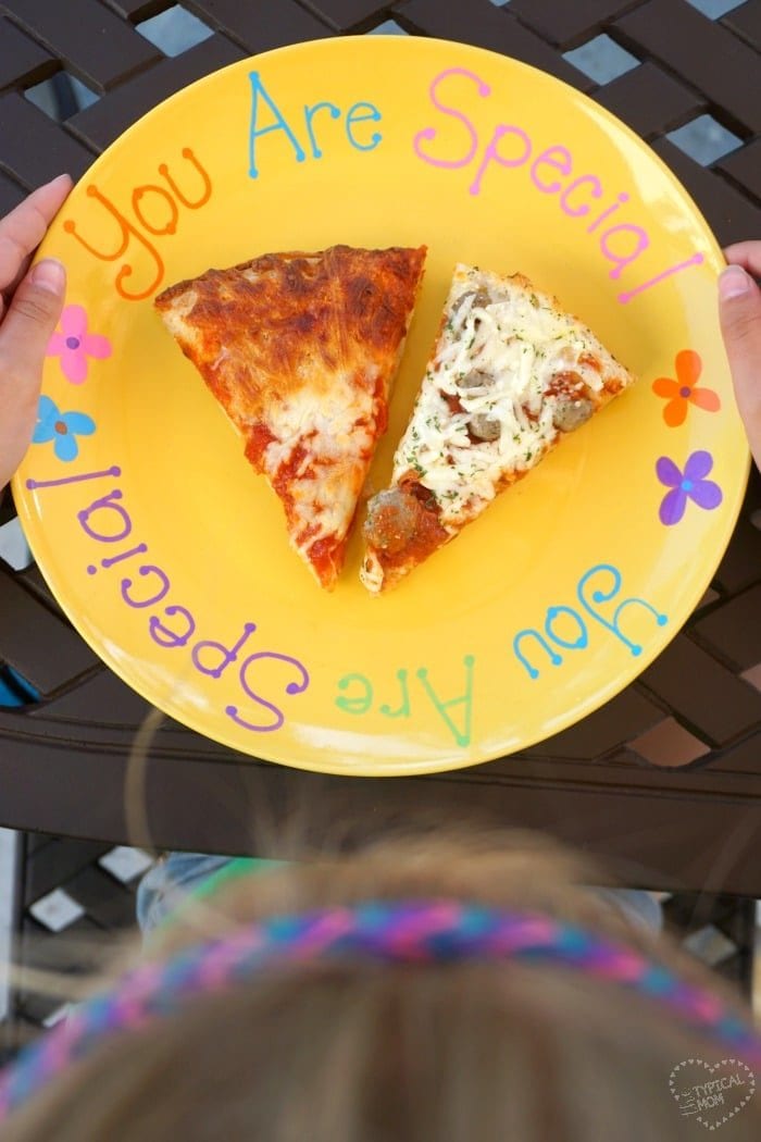 Easy DIY personalization projects like this You Are Special plate that's SO fun to have with kids!