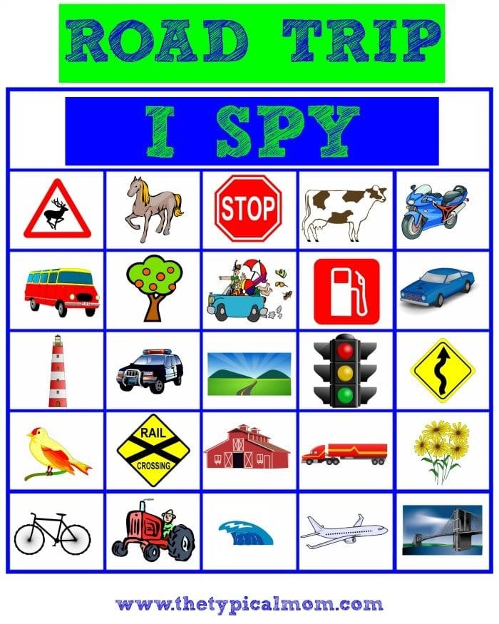 Free Road Trip Scavenger Hunt Road Trip I Spy Game