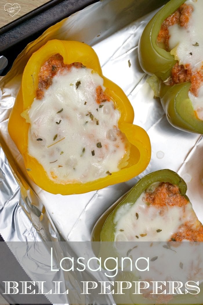 Lasagna stuffed bell peppers, they are amazing!!!