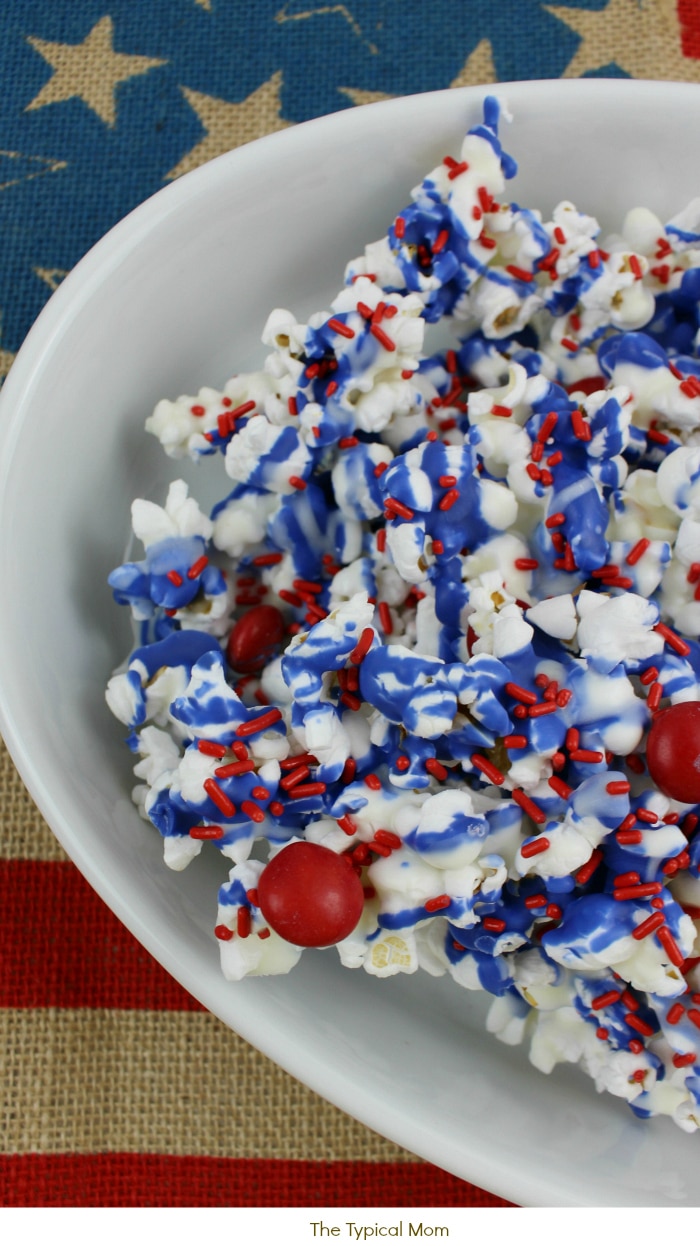 red white and blue popcorn