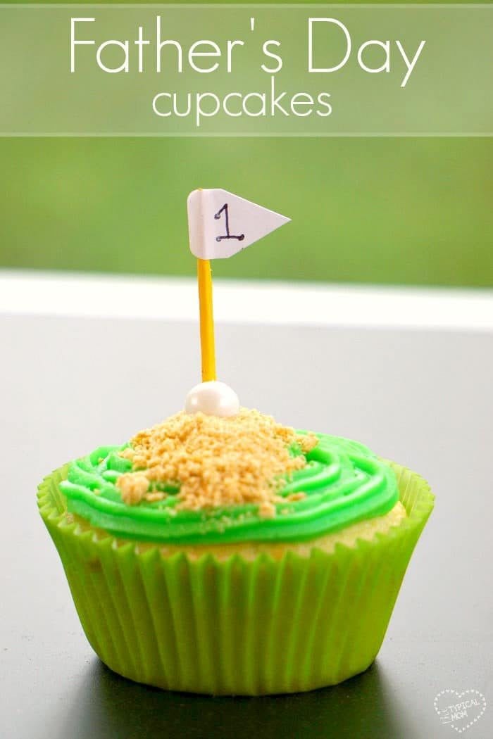 Fathers Day cupcakes you can make with just a few items that are adorable. Or make these cute golf cupcakes for a Birthday party too.