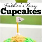 Celebrate Father's Day with our golf-themed green cupcake, topped with icing and a tiny flag that reads "1." Perfect for the dad who loves the greens, these Father's Day cupcakes are a hole-in-one treat!