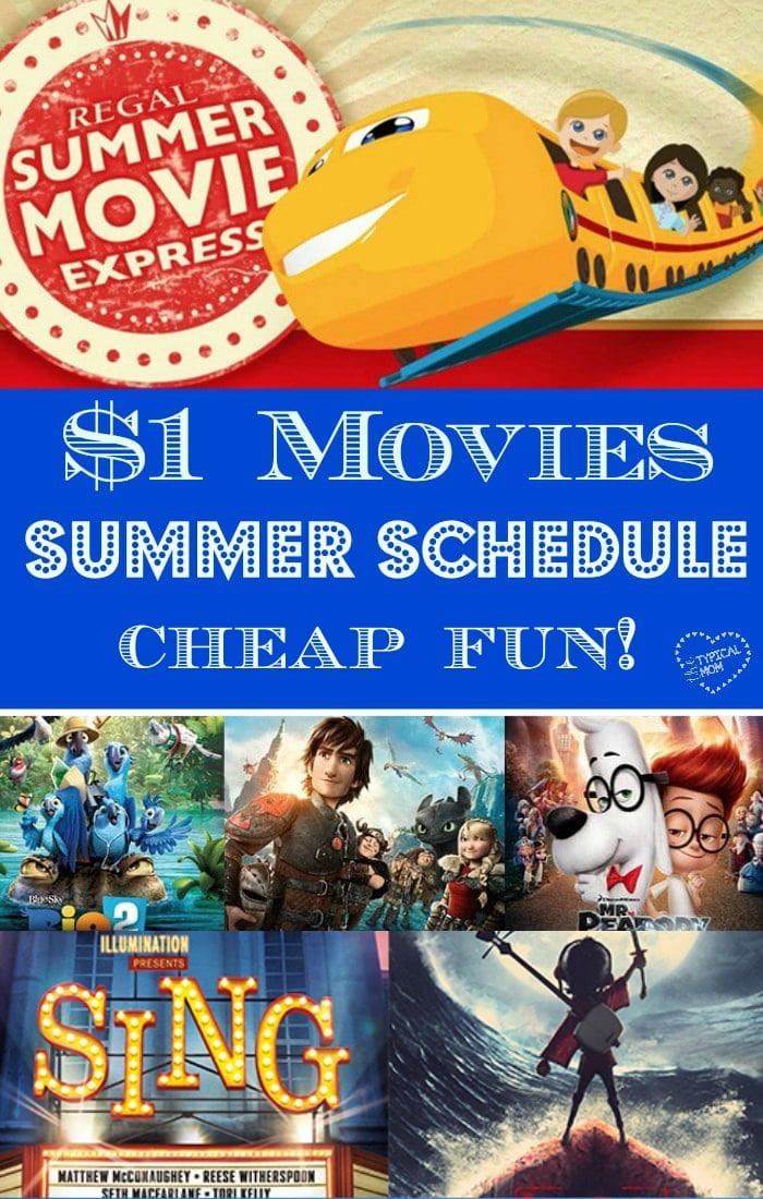 1.00 Regal Edwards Summer Movies 2022 Dollar Movies Summertime