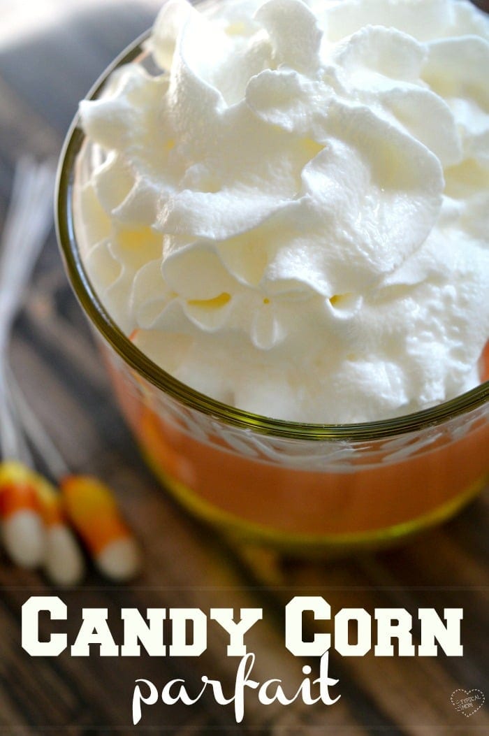 Candy corn parfait