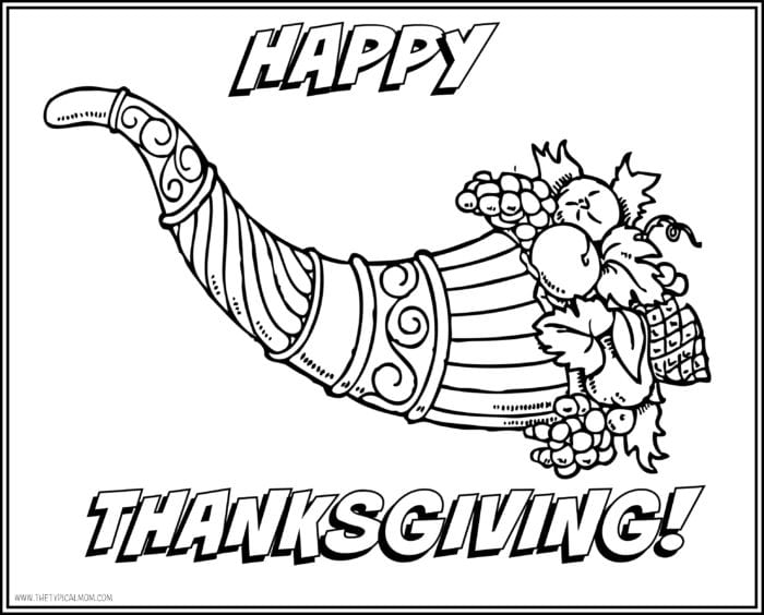 thanksgiving day coloring page placemat