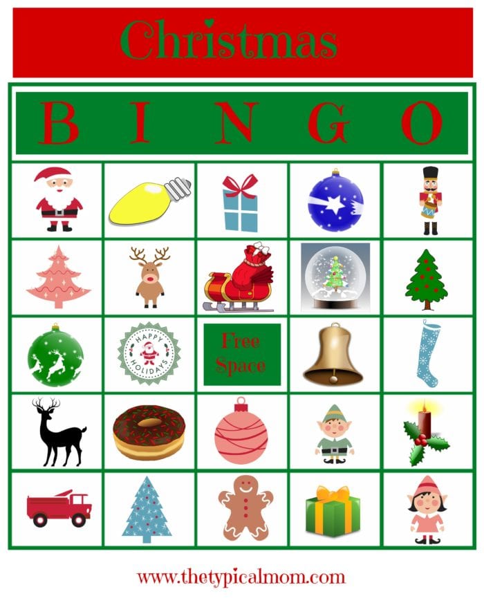 Free Christmas Bingo Printable Game