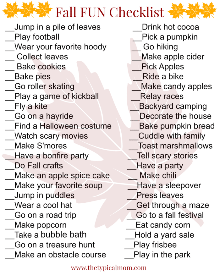 fun Fall activities