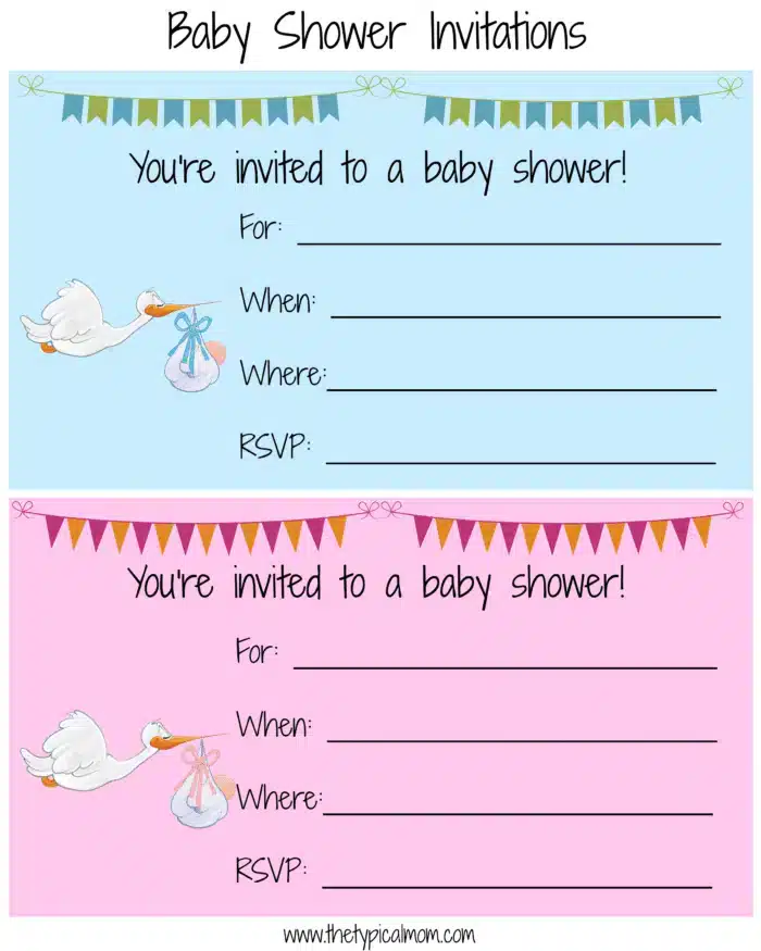 boy shower invitations templates