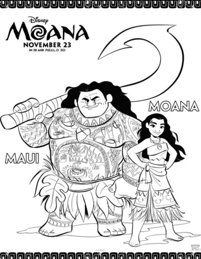 Free Moana Free Printables - Free Moana Coloring Pages