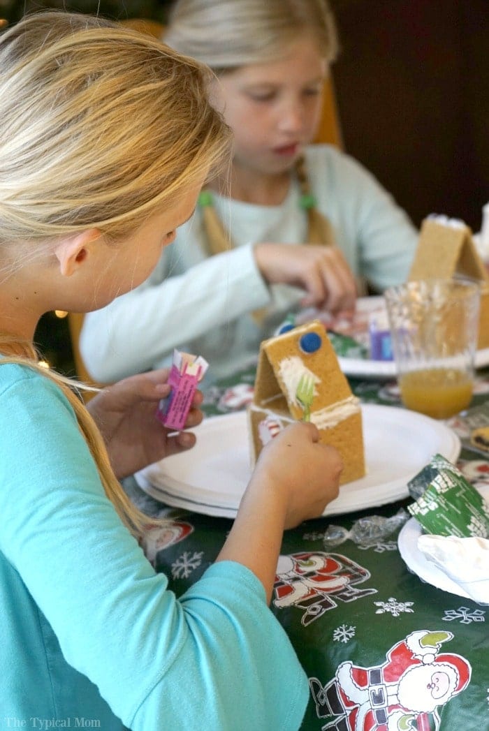 DIY Gingerbread House Kit complete with free printable so you can create some yourself this Christmas. Great activity for holiday parties.