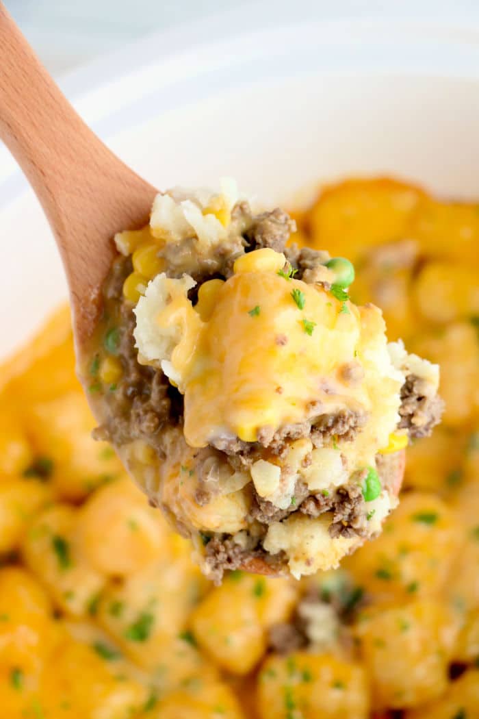 Crock Pot Tater Tot Casserole with Cream of Mushroom Soup