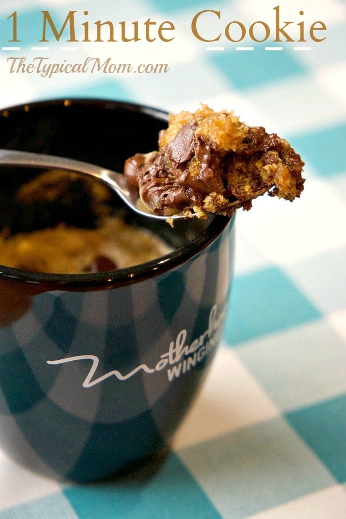 chocolate chip cookie in a mug