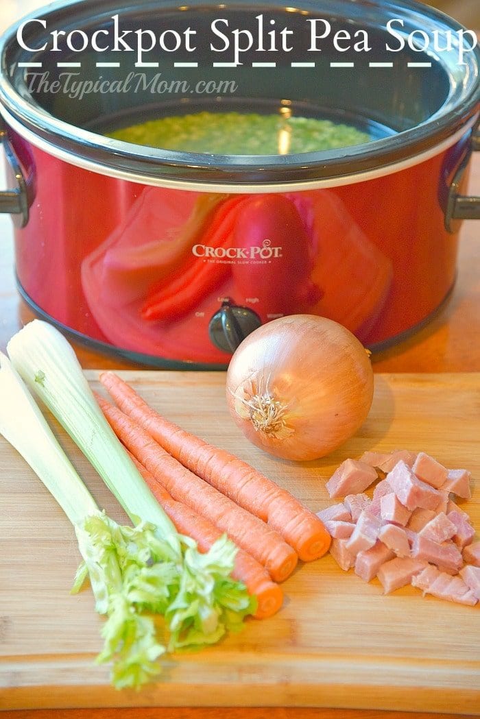 Crockpot Split Pea Soup with Ham Hock - Hardly A Goddess