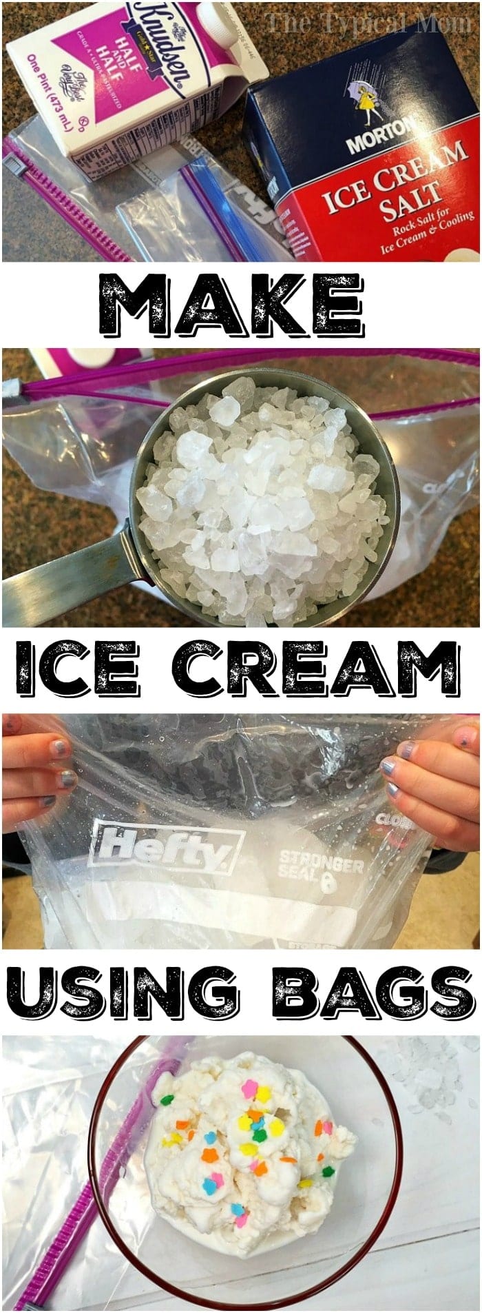 Ice Cream in a Bag Without Rock Salt