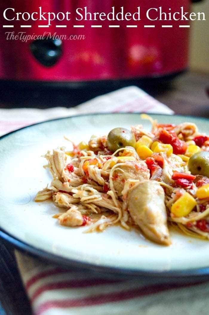 Easy Slow Cooker Shredded Chicken