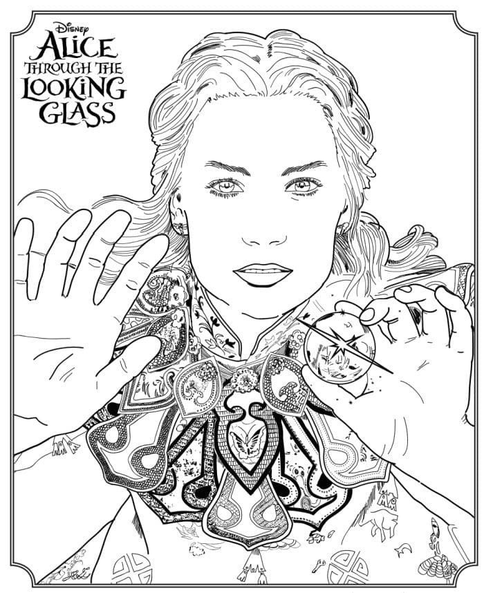 Alice Through The Looking Glass coloring pages