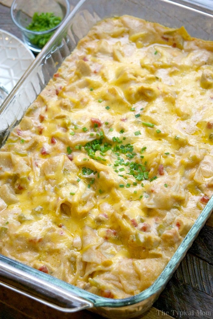 Cheesy Chicken Tortilla Bake Casserole Cream of Chicken Soup