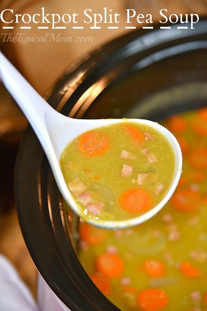 Easy Crockpot Chicken Split Pea Soup - cookwithrachz