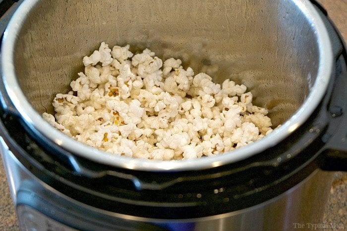 Buttered Easy Instant Pot Popcorn with Coconut Oil