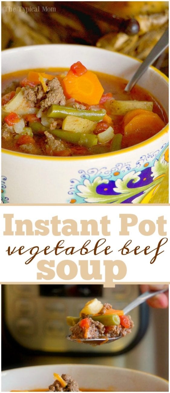 Instant Pot Ground Beef Soup Ninja Foodi Vegetable Beef Soup