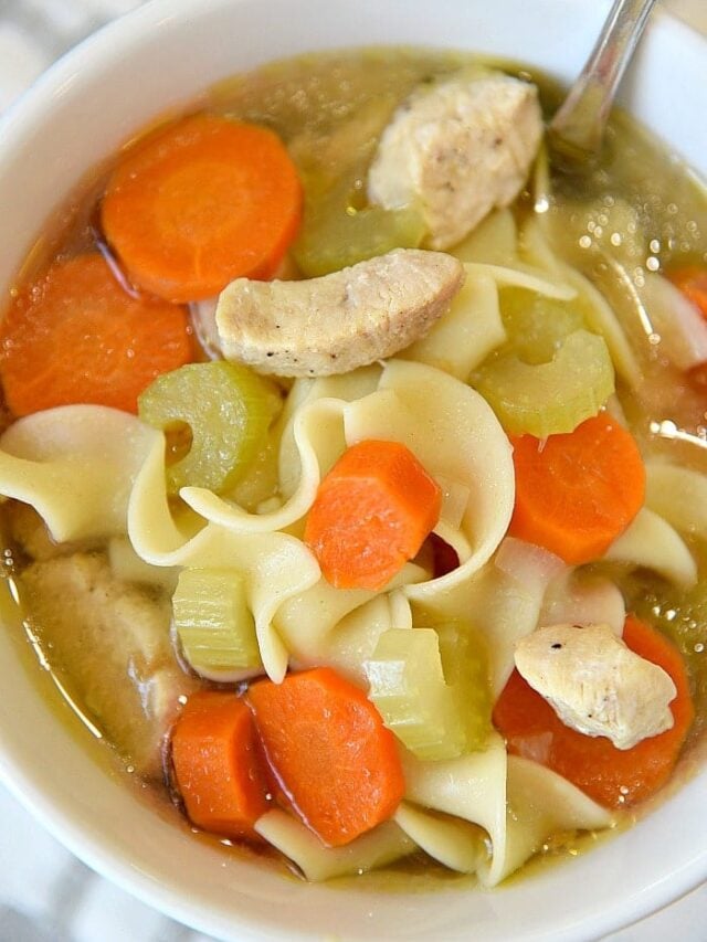 Ninja Foodi Chicken Noodle Soup · The Typical Mom
