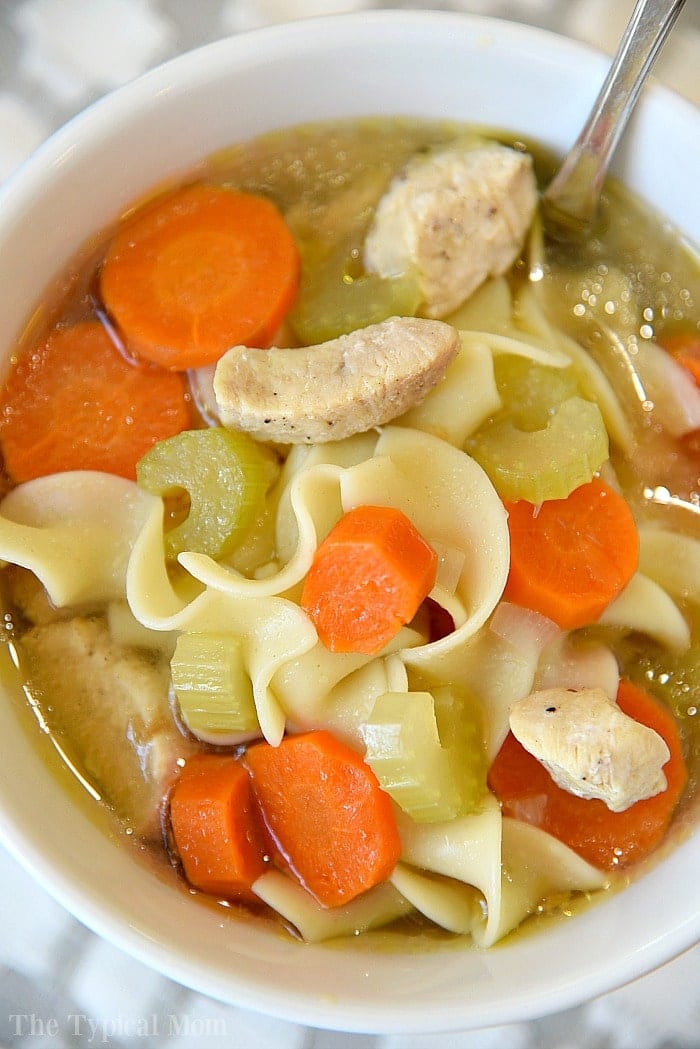 Ninja Foodi Chicken Noodle Soup (Gluten-Free) - Mommy Hates Cooking