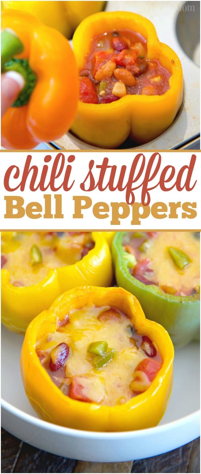 Leftover Chili Stuffed Bell Peppers - Leftover Chili Recipe