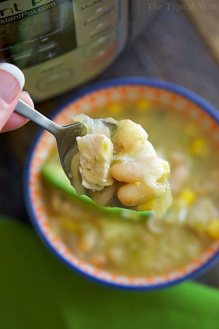 instant pot white chicken chili salsa verde