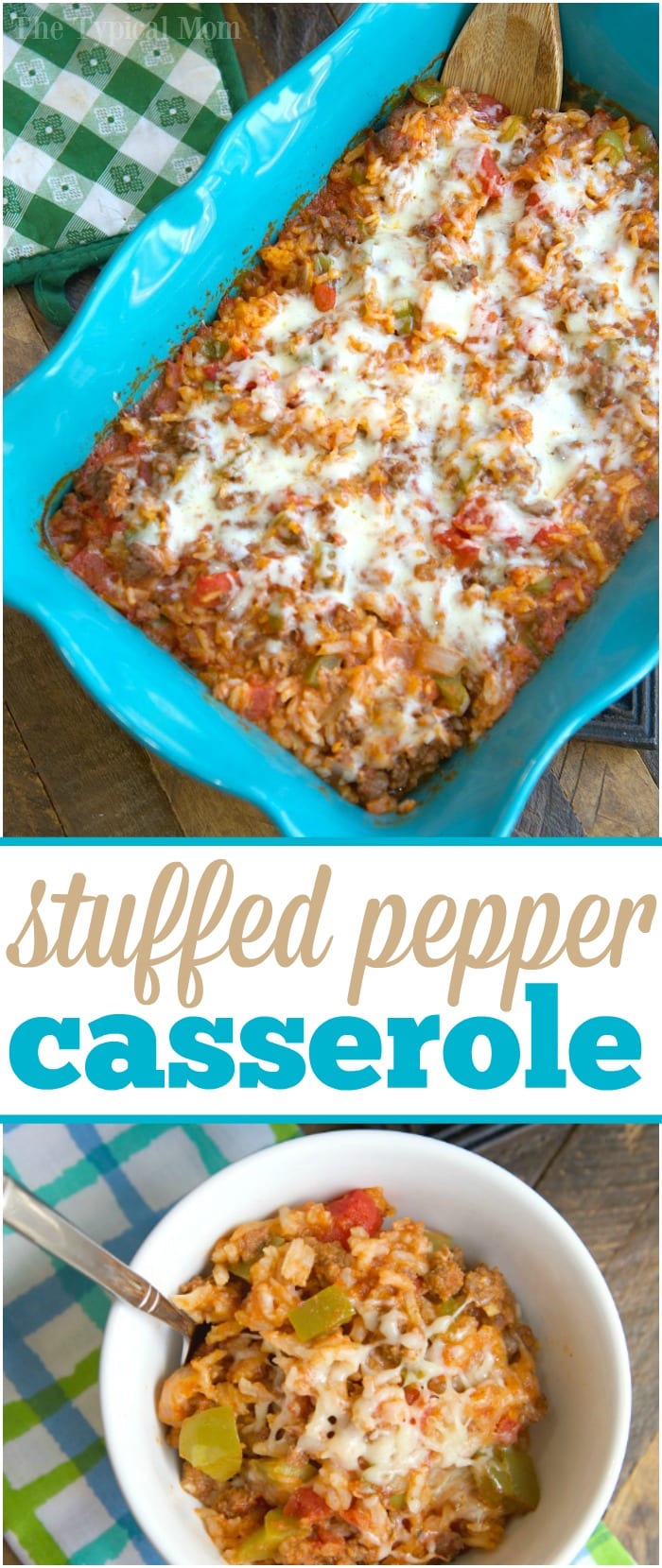 Oven Baked Easy Stuffed Pepper Casserole With Cooked Rice