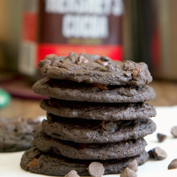 chewy double chocolate chip cookies