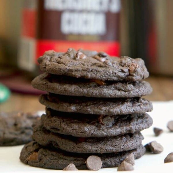 chewy double chocolate chip cookies