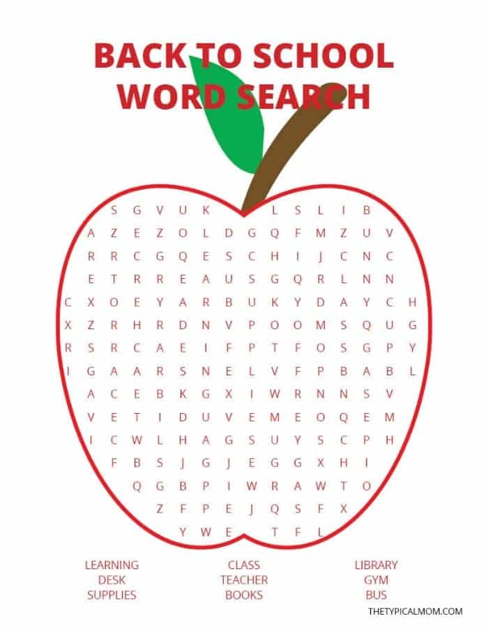 printable word searches for kids easy